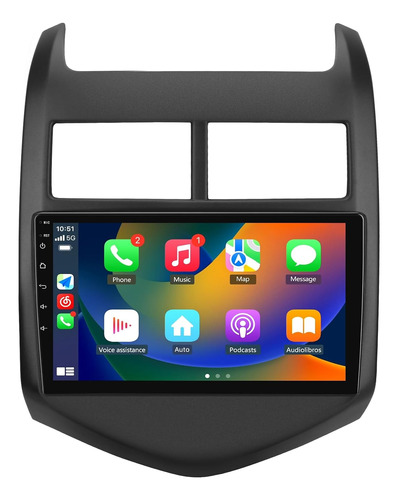 Estereo Aveo/sonic  4+64 Carplay 11-13 Android 14 +base