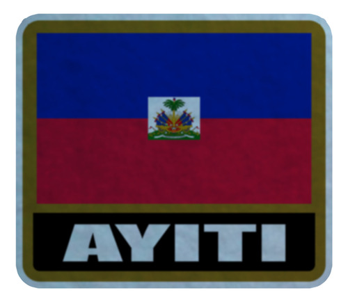 Parche Felpa Para Coser 8cm Set X4 Bandera Haiti Haiti-01 Haiti-01