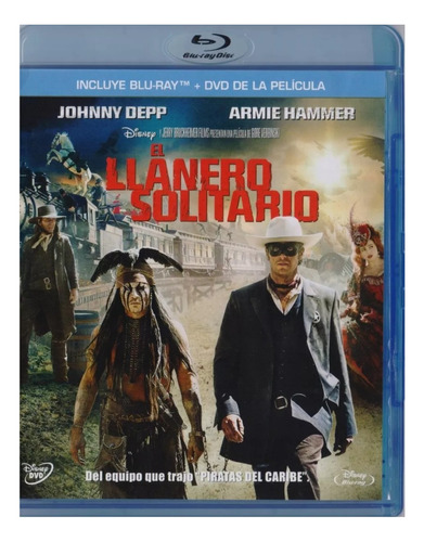 El Llanero Solitario Johnny Deep Pelicula Blu-ray + Dvd