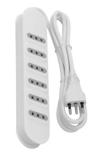 Alargador Corriente Zapatilla 6 Tomas 1.5 Mts Blanco Me206w1