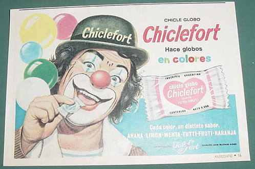 Publicidad Chicles Globo Chiclefort Felfort Firulete Mod. 1