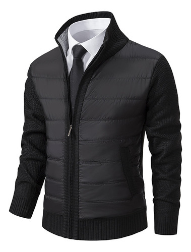 Cárdigan, Suéter, Cuello Alto De Punto, Chaqueta Acolchada