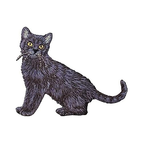 Parche Bordado De Gato Negro De Cuerpo Completo Mascota...