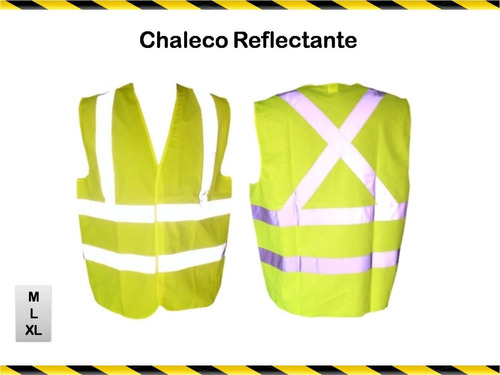 Chaleco Reflectante Con Velcro Amarillo Y Naranjo