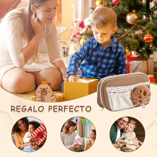 Estuche Infantil Capybara Multicapa Con Compartimentos