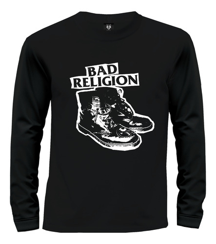 Camiseta Camibuzo Rock Punk Bad Religion Logo Botas