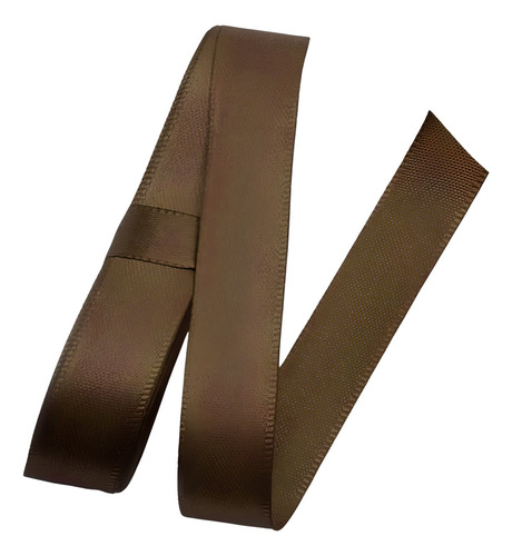 Fita De Cetim Multiuso Nº2 Larg 10mm Rolo Com 50 Metros Cor Bronze Lisa