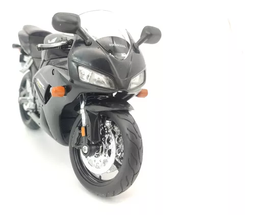 Moto de Ferro Corrida Miniatura Yamaha FJR 1300 1:12 na Caixa