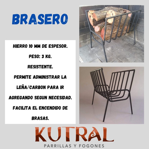 Canasto Leñero 25x40cm - Varillas 10mm Espesor