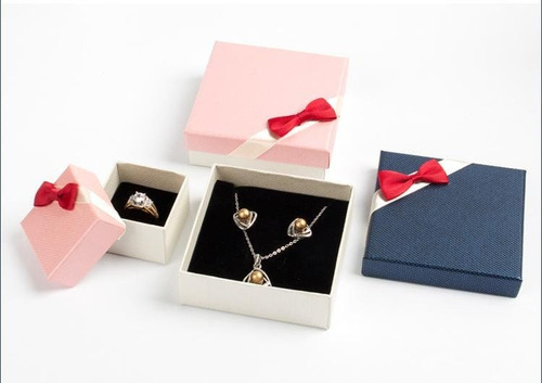 Imagen 2 de 7 de Set 12 Caja De Regalo Para Joyas 5x5cm