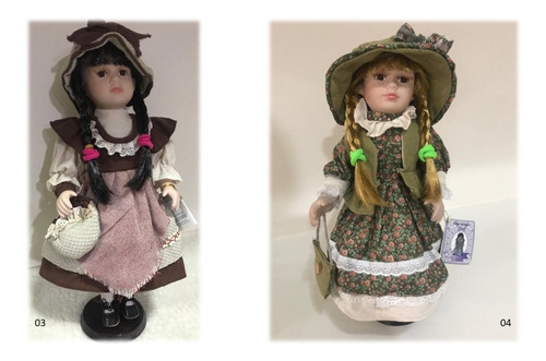 Imagem 2 de 6 de Boneca De Porcelana Camponesa De 40 Cm Importada Priscilla