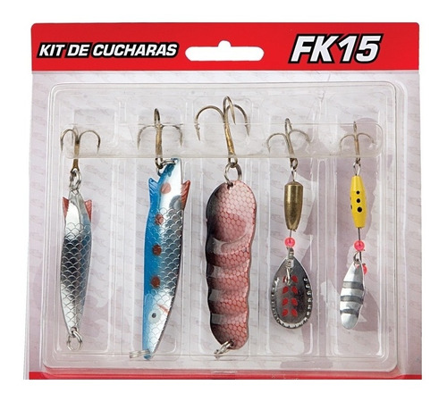 Kit 5 Cucharas Waterdog Tobix Ondulantes Trucha Fk15