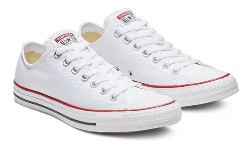 Converse All Blanco Rojo! 100%