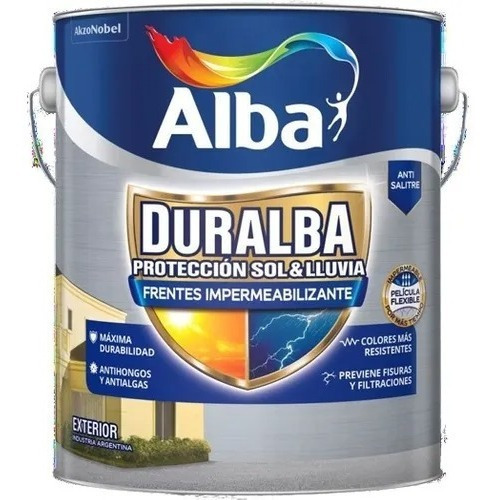 Pintura Latex Exterior Impermeable Blanca Duralba Frente 20l