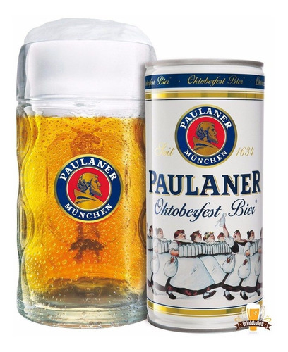 Kit Cerveja Paulaner - Lata + Caneca 1 Litro Pronta Entrega!