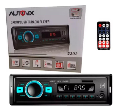 Som Radio Automotivo Mp3 Player 2202 Buetooth Aux Dual Usb