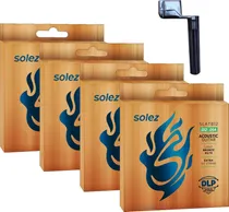 Comprar 4 Encordoamentos Violão Aço Bronze Solez 85u002F15 012 + Brinde