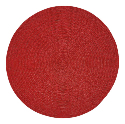 Set 6 Individuales Circulares Trenzados Color Rojo