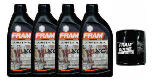 Kit Cambio Aceite Fram 10w30 Chevrolet Chevy Monza 1.6l 1998