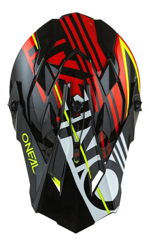 Casco Oneal 2 Srs Rush Rojo/ Amarillo Motocross Enduro Color Rojo Tamaño Del Casco M (57-58cm