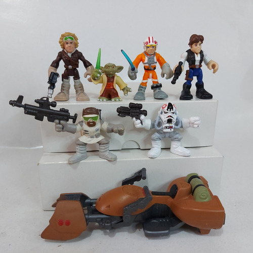 Lote Siete Figuras Star Wars Playskool Galactic Heroes 