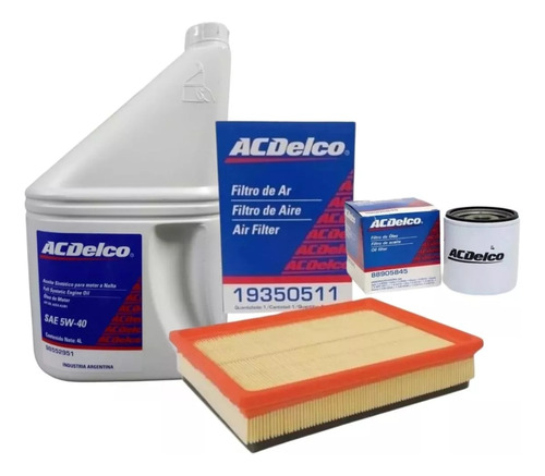 Kit 3 Filtros + Aceite Acdelco 5w40 Chevrolet Prisma 100%