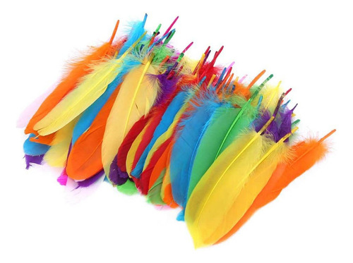 Plumas De Colores Surtidas / 200 Unidades