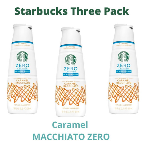 3 Pack Starbucks Creamer Zero Sugar Caramel Macchiato