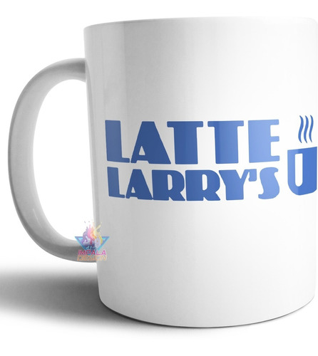 Taza Cerámica Curb Your Enthusiasm Latte Larry's Coffee Café