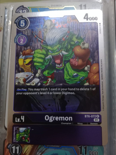 Ogremon - Double Diamond (bt06)-carta Digimon Brillante