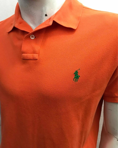 Chomba Polo Ralph Lauren Custom Fit Orange Talle Médium