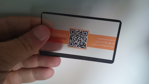 Cartão De Visita Pvc 3rtões Transparente Ou Branco 4x0
