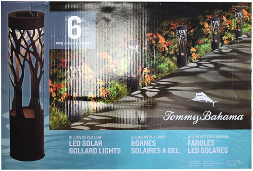 Tommy Bahama - Luz Solar Led Tipo Bolardo (6 Unidades)