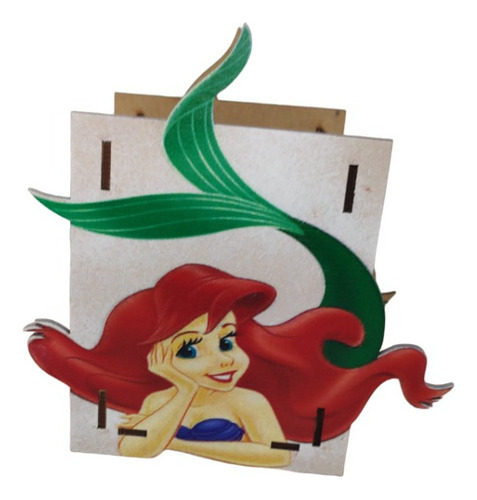Caja Bolo Princesas Disney 10 Pzs Madera Mdf