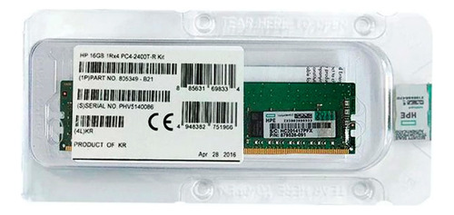 Memoria Ram Hp 805349-b21 Ddr4 16gb 1rx4 Pc4-19200 2400mhz R