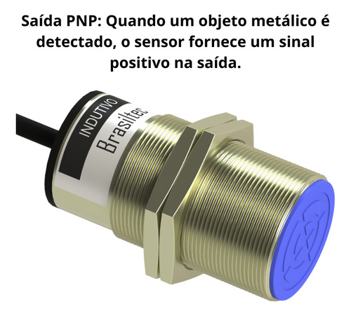 Kit C/ 45 Sensor Indutivo Faceado 30mm Pnp 6-36vcc 4 Fios