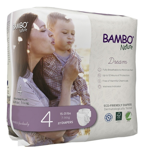 Pañales Bambo Nature Dream 162pz Talla 4 Género Sin género