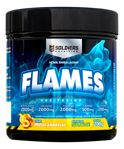 Flames 200g - Sabor Frutas Amarelas - Soldiers Nutrition