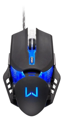 Mouse gamer de juego Multilaser  Warrior Keon MO267 negro