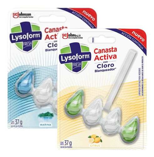 Lysoform  Canasta Activa Acción Continua Pack X2 Aroma Mixto