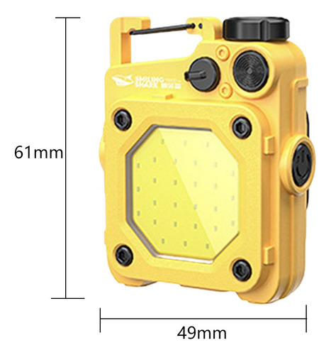Llavero Led Cob Tipo C Con Carga Usb, Mini Luz De Trabajo F
