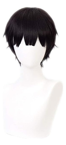 C Zofek Hanako Kun Cosplay Peluca Unisex Negro Pelo Corto Pa