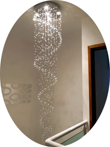 Lustre De Cristal Com 1,80 Metros Com Lampadas 