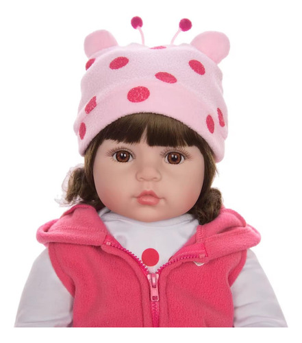 Muñeca De Silicona 55cm Bebé Reborn Realista Con Accesorios