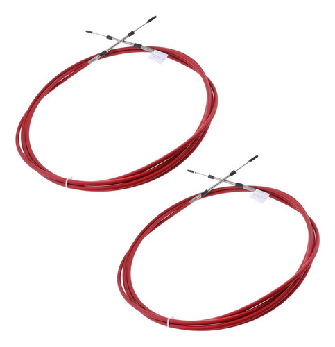 2 Piezas Rojo 11 'cable De Control De Para Motor De Barco