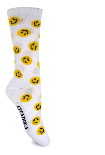 Imagen 2 de 7 de Medias Citadina Smile Largas Moda Elásticas Pack X2