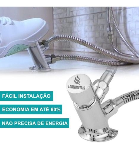 Pedal Acionador Para Torneira Modelo Mecânico Cor Prateado