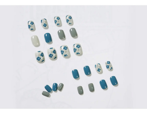 24 Pz Tips Soft Gel Uñas Postizas Diferentes Diseños Modelos