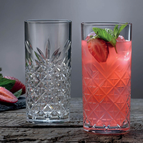 Imagen 5 de 5 de Set X 2 Vasos Tragos Limonadas Vidrio Elysia Alto Pasabahce