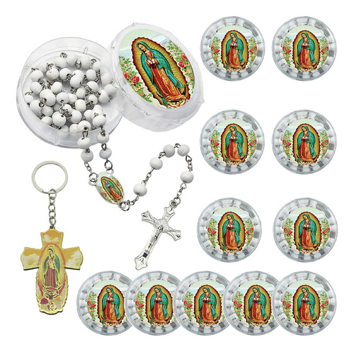 12 Pcs Nuestra Señora De Guadalupe Rosarios Perfumados...